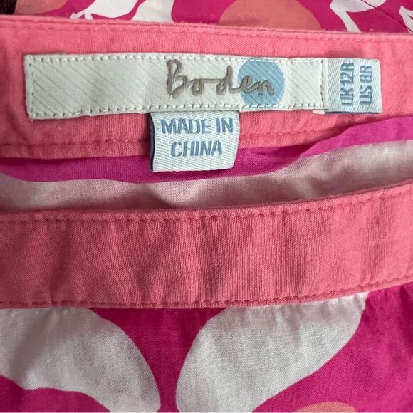 Boden Pink and White Patterned Skirt Size 8 - Picture 4 of 5